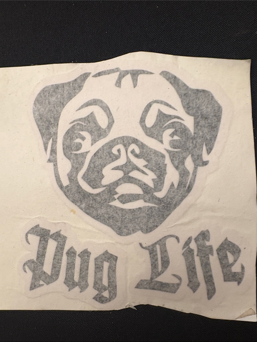 Pug life graphic window decal window swag.com unused